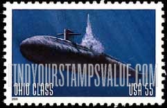 FindYourStampsValue: SUBMARINES - Ohio Class, Booklet Stamp