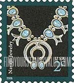 FindYourStampsValue: AMERICAN DESIGN SERIES - Navajo Necklace, Self-Adhesive stamp
