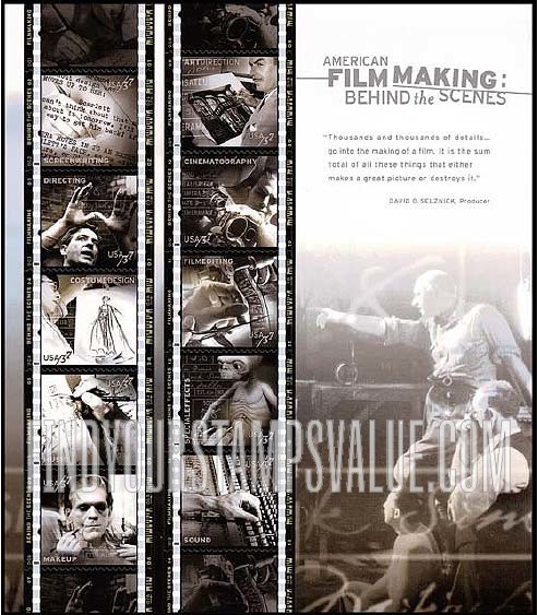 FindYourStampsValue: AMERICAN FILMMAKING: BEHIND THE SCENES, Self-Adhesive stamps