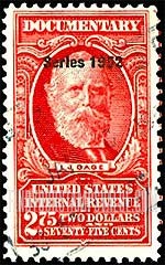 FindYourStampsValue: DOCUMENTARY ISSUE - L.J. Gage