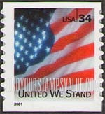 FindYourStampsValue: UNITED WE STAND, Self-Adhesive Coil Stamp