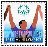 FindYourStampsValue: SPECIAL OLYMPICS - Athlete with Medal, Self-Adhesive stamp