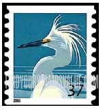 FindYourStampsValue: Snowy Egret, Self-Adhesive Coil Stamp