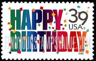 FindYourStampsValue: HAPPY BIRTHDAY, Self-Adhesive stamp