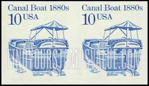 FindYourStampsValue: CANAL BOAT 1880s - Transportation Coil