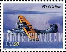 FindYourStampsValue: ADVANCES IN AVIATION - Consolidated PBY Catalina, Self-Adhesive stamp