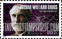 FindYourStampsValue: AMERICAN SCIENTISTS - Josiah Willard Gibbs, Thermodynamicist, Self-Adhesive stamp