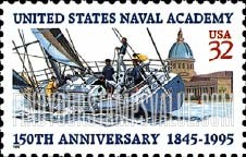 FindYourStampsValue: U.S. NAVAL ACADEMY, 150th ANNIVERSARY
