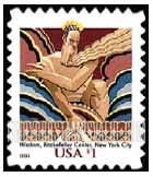 FindYourStampsValue: AMERICAN CULTURE SERIES - Wisdom, Rockefeller Center, New York City, Self-Adhesive