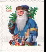 FindYourStampsValue: 19th CENTURY CHROMOLITHOGRAPHS OF SANTA CLAUS, Self-Adhesive Booklet Stamp