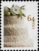 FindYourStampsValue: WEDDINGS - Wedding Cake, Self-Adhesive stamp