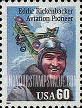 FindYourStampsValue: EDDIE RICKENBACKER (1890-1973), AVIATOR
