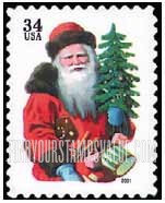 FindYourStampsValue: 19th CENTURY CHROMOLITHOGRAPHS OF SANTA CLAUS, Self-Adhesive Booklet Stamp