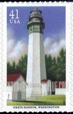 FindYourStampsValue: PACIFIC COAST LIGHTHOUSES - Grats Harbor, Washington, Self-adhesive stamp