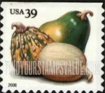 FindYourStampsValue: CROPS OF THE AMERICAS - Squashes, Self-Adhesive Booklet Stamp