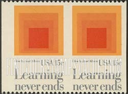 FindYourStampsValue: AMERICAN EDUCATION - "Homage to the Square: Glow"