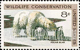 FindYourStampsValue: WILDLIFE CONSERVATION - Polar Bear and Cubs