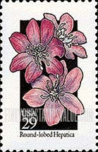 FindYourStampsValue: WILDFLOWERS - Round-lobed Hepatica