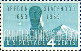 FindYourStampsValue: OREGON STATEHOOD, 100th ANNIVERSARY