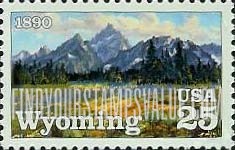 FindYourStampsValue: WYOMING STATEHOOD, 100th ANNIVERSARY