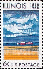 FindYourStampsValue: ILLINOIS STATEHOOD, 150th ANNIVERSARY