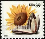 FindYourStampsValue: CROPS OF THE AMERICAS - Sunflower and Seeds, Self-Adhesive Booklet Stamp