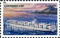 FindYourStampsValue: U.S.MERCHANT MARINE - Container Ship, Self-Adhesive stamp