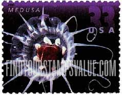 FindYourStampsValue: DEEP SEA CREATURES - Medusa