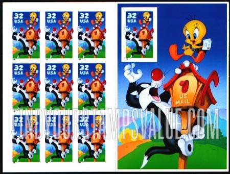 FindYourStampsValue: SYLVESTER AND TWEETY, Self-Adhesive stamps