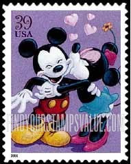 FindYourStampsValue: DISNEY CHARACTERS - Mickey and Minnie Mouse, Self-Adhesive stamp