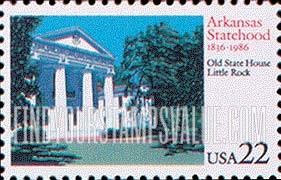 FindYourStampsValue: ARKANSAS STATEHOOD, 150th ANNIVERSARY