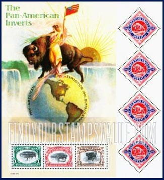 FindYourStampsValue: PAN-AMERICAN EXPOSITION INVERTS, CENTENNIAL - Souvenir sheet