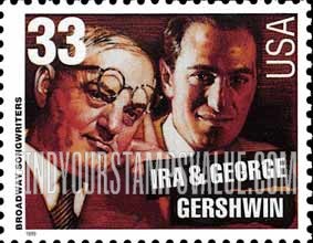 FindYourStampsValue: IRA & GEORGE GERSHWIN - American Music Series