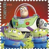 FindYourStampsValue: CHARACTERS FROM DISNEY-PIXAR FILMS - Buzz Lightyear and Aliens from 'Toy Story', Self-Adhesive stamp