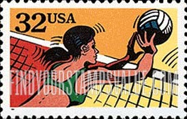 FindYourStampsValue: RECREATIONAL SPORTS - Volleyball