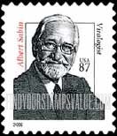 FindYourStampsValue: DISTINGUISHED AMERICANS - Dr. Albert Sabin, Polio Vaccine Pioneer, Self-Adhesive stamp