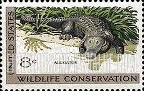 FindYourStampsValue: WILDLIFE CONSERVATION - Alligator