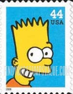 FindYourStampsValue: 20th ANNIVERSARY OF THE SIMPSONS TELEVISION SHOW - Bart Simpson, Self-Adhesive Booklet stamp