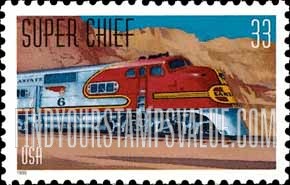 FindYourStampsValue: FAMOUS TRAINS - Super Chief