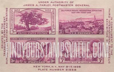 FindYourStampsValue: THIRD INTERNATIONAL PHILATELIC EXHIBITION