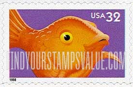 FindYourStampsValue: BRIGHT EYES - Fish, Self-adhesive stamp