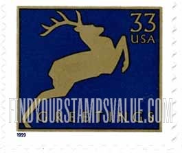 FindYourStampsValue: CHRISTMAS - Deer, Self-Adhesive Booklet stamp