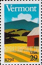 FindYourStampsValue: VERMONT STATEHOOD, 200th ANNIVERSARY