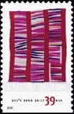 FindYourStampsValue: AMERICAN TREASURES SERIES, QUILTS OF GEE'S BEND, ALABAMA - Bars and String-pieced Columns, Self-Adhesive Booklet Stamp