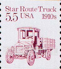 FindYourStampsValue: STAR ROUTE TRUCK 1910s - Transportation Coil