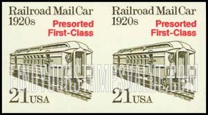 FindYourStampsValue: RAILROAD MAIL CAR 1920s - Transportation Coil
