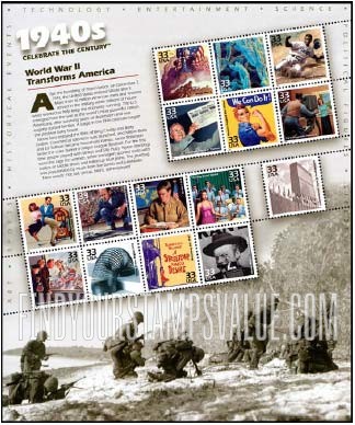 FindYourStampsValue: CELEBRATE THE CENTURY - 1940s