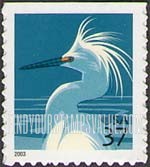 FindYourStampsValue: Snowy Egret, Self-Adhesive Booklet Stamp