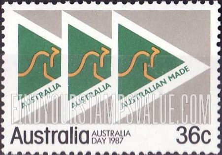 FindYourStampsValue: Australia Day: Made in Australia campaign emblem