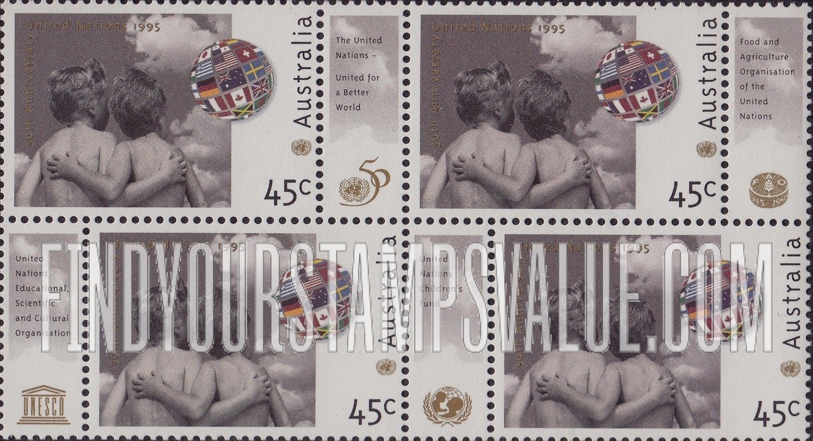 FindYourStampsValue: UN, 50th Anniversary